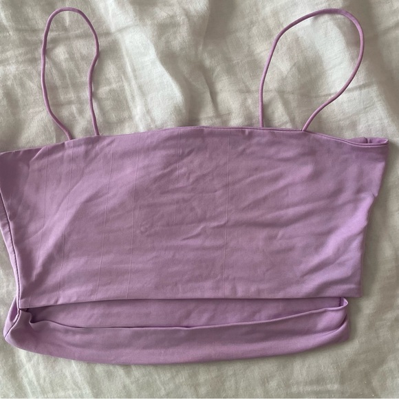 LIGHT PINK CUTOUT TANK TOP - Picture 2 of 3